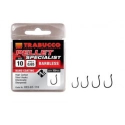 Trabucco Carlig Pellet Specialist Barbless, 15 buc./plic