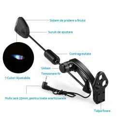FL Swinger Negru Iluminat cu 7 culori