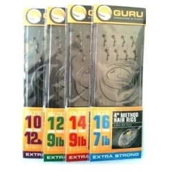 Guru, Montura Method Hair Rig, Carlig MWG, nr. 14/0,22mm, 10cm, 8buc