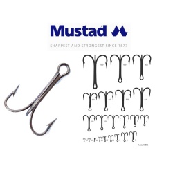 Mustad, Ancora Triplă Classica, (M.3551) - Tija Lungă, 25buc.