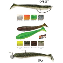 Rapture Ribbed Swing Shad 7cm, 12buc/plic