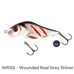 Salmo, Vobler Slider, WRGS - Wounded Real Grey Shiner, Floating / Sinking, 5; 7; 10; 12cm - Img 2