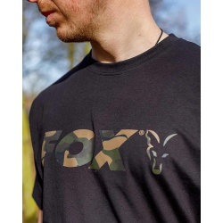 Fox, Tricou Negru, Logo Camo
