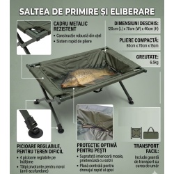 Osako, Saltea Primire cu Cadru, Compact 120x70x40cm, Verde - Img 3
