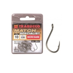 Trabucco Carlige Match Specialist-Micro Barb, 15buc./plic