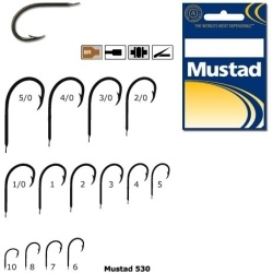 Carlig Mustad, Tip 530, Bronz Rotund