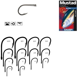 Carlig negru nichel Mustad 10829BLN.nr.1/0