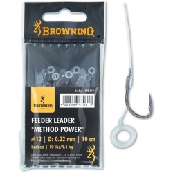 Carlige Legate Browning No.14 10cm 0.22mm Feeder Leader Method Power
