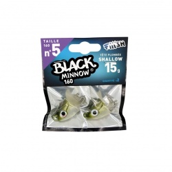 FIIISH Black Minnow 160 - Set Capete Shallow 2 x 15g Jig Kaki