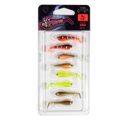 Fox Rage Shad UV Micro Spikey 4 cm/8 buc. Mix Culori