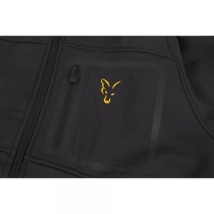 Jacheta Softshell, Fox Collection Orange & Black Shell Hoodie - Img 3