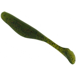 Bass Assassin Turbo Shad 10cm/10buc - Avocado/Red Gl.