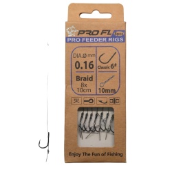 Pro FL, Carlige Legate Pro Feeder Rigs + Surub, 8 buc/pac