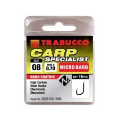 Trabucco Carlige Carp Specialist, Micro Barb 15 buc./plic