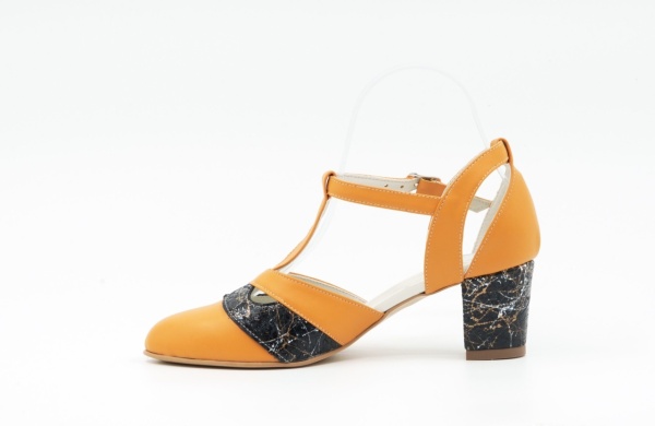 Pantofi de damă din piele naturală Galarieli Fauna