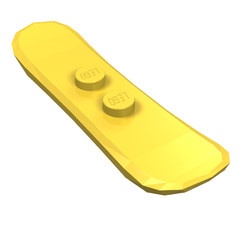 18746-3 Snowboard- klein geel NIEUW *0B0000