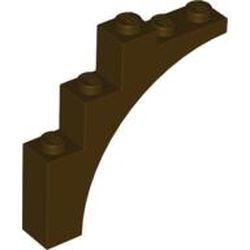 2339-120G Steen, halve boog 1x5x4 (trapsgewijs) bruin, donker gebruikt *1L258+260