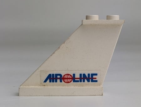 2340pb029L-1G Staart groot AIR LINE LINKS (sticker) wit gebruikt *1D041