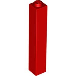 2453b-5G Steen 1x1x5 DICHTE nop rood gebruikt *1D004