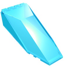 2507-15G Cockpit glas 10x4x2 1/3 transparant lichtblauw gebruikt *1C010