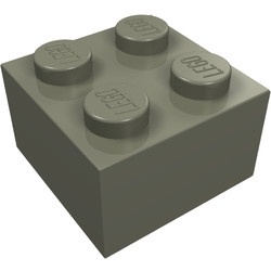 3003-10G Steen 2x2 donker, grijs (klassiek) gebruikt *1A052