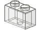 3004-12G Steen 1x2 transparant gebruikt *1A007
