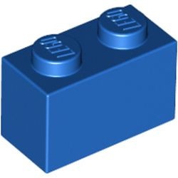 3004-7BG BULKSTENEN: 100x Steen 1x2 blauw gebruikt *1A006