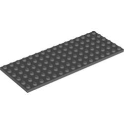 3027-85G Platte plaat 6x16 grijs, donker (blauwachtig) gebruikt *1A047