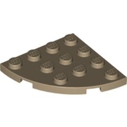 30565-69 Platte plaat 4x4 afgeronde hoek crème,donker NIEUW *5G0000