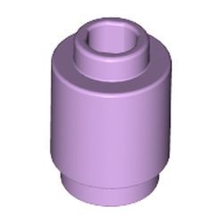 3062b-154 Steen 1x1 rond- met inkeping onder, open nop lavender, licht NIEUW *1B077