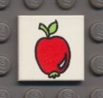 3068pb03-1G Tegel 2x2 Appel (Fabuland) wit gebruikt *5T05-13