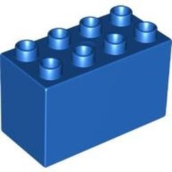 31111-7G DUPLO steen 2x4x2 (PAKKETPOST) blauw gebruikt *