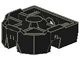 32172-11G Technic Connector Block 3x3x1 zwart gebruikt *1D000