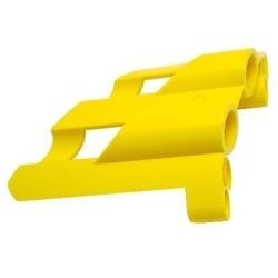 32190-3G Technic, Sierpaneel # 1 Large Short, Large Holes, Side A geel gebruikt *5K000