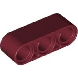 32523-59G Technic, Hefbalk 1x3 dik rood, donker gebruikt *0D001