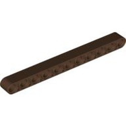 32525-8G Technic, Hefbalk 1x11 dik bruin (klassiek) gebruikt *1D000