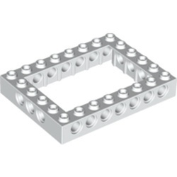 32532-1 Technic, steen 6x8 open midden wit NIEUW *