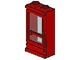 33bc01-5G Deur 1x2x3 rechts KLASSIEK met glas rood gebruikt *1C028