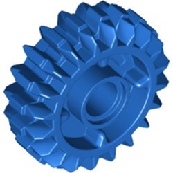 35185-7 Technic, Tandwiel 20 tanden Double Bevel MET CLUTCH 2 zijden blauw NIEUW *0D030