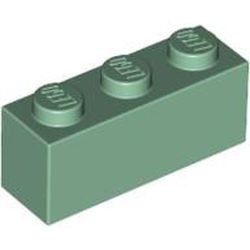 3622-48G Steen 1x3 groen, zandkleurig gebruikt *1A015