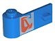 3822px1-7G Autodeur 1x3x1 links rood/zilver embleem blauw gebruikt *5S017