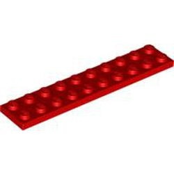 3832-5G Platte plaat 2x10 rood gebruikt *1A035