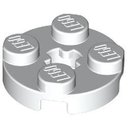 4032-1G Platte plaat 2x2 rond wit gebruikt *1B374