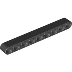 40490-11G Technic, Hefbalk 1x9 dik zwart gebruikt *1D000