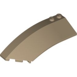 41750-69 Steen, wig 8x3x2 links open crème,donker NIEUW *4D000