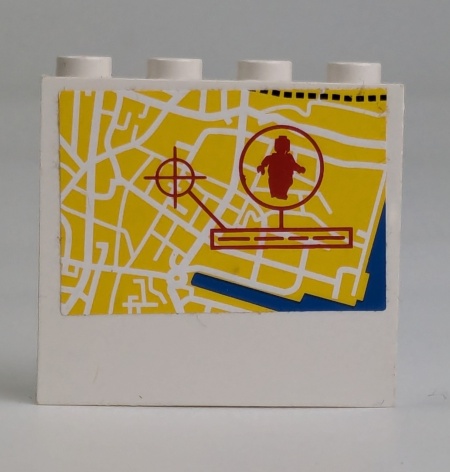 4215bpb27-1G Paneel 1x4x3 Plattegrond (buitenkant) wit gebruikt *0D0000