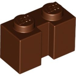 4216-88G Steen 1x2 met sleuf bruin, roodachtig gebruikt *1L040