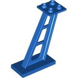 4476b-7G Pilaar 2x4x5 (schuin) blauw gebruikt *2B074