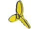 4617-3G Propellor 5,5 diameter- 3 gedraaide bladen dik geel gebruikt *1D042