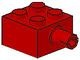 4730-5G Steen 2x2 met pin zonder asgat rood gebruikt *1D008